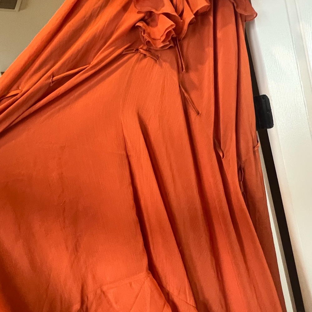 ASOS Orange Ruffle Dress - Picture 5 of 6